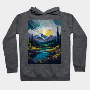 Autumn river and mountains Hoodie